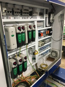 Plastic film converting electrical panel
