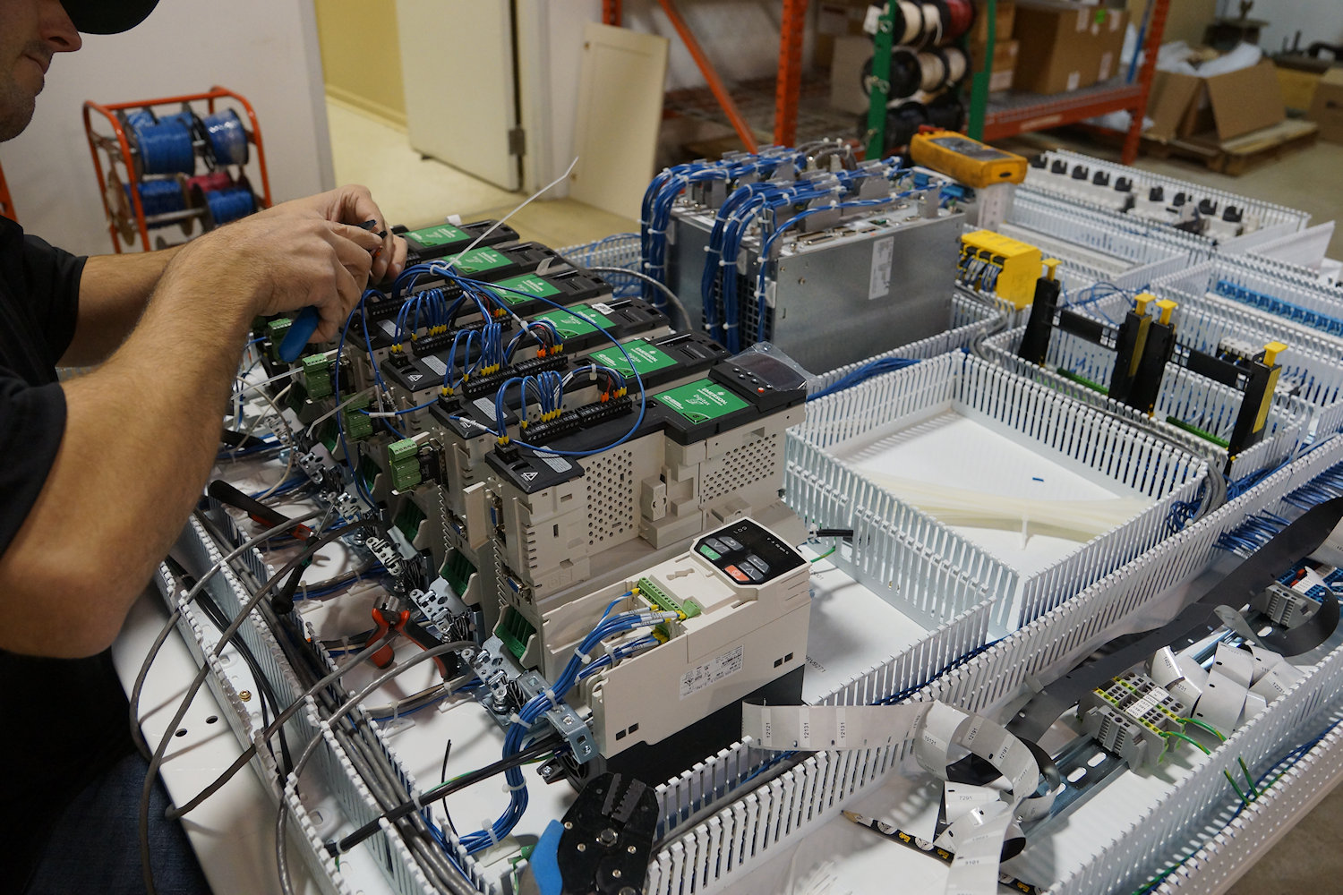 Working on a control panel